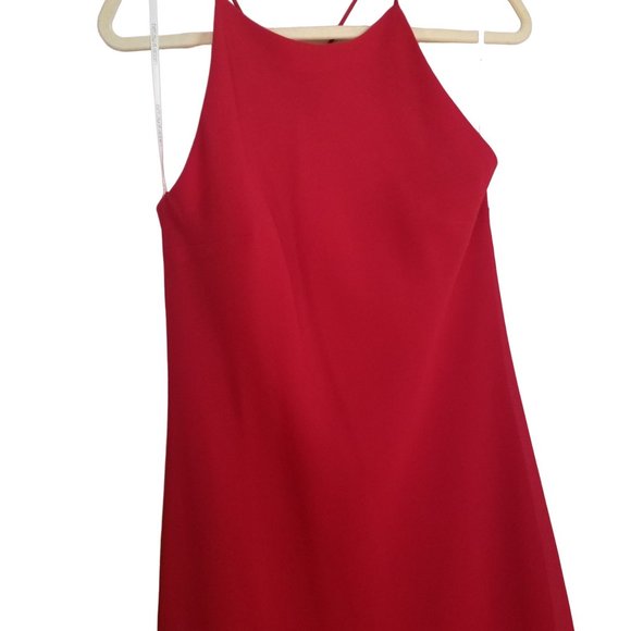 Red halter maxi formal dress size 10 - Picture 3 of 9